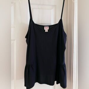 MOSSIMO SUPPLY CO. Ruffle Side Camisole Tank Top Black XL